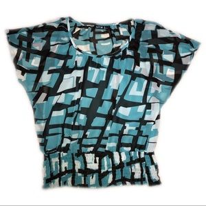 Apt 9 Bloused Top With Fitted Stretchy BottomBand